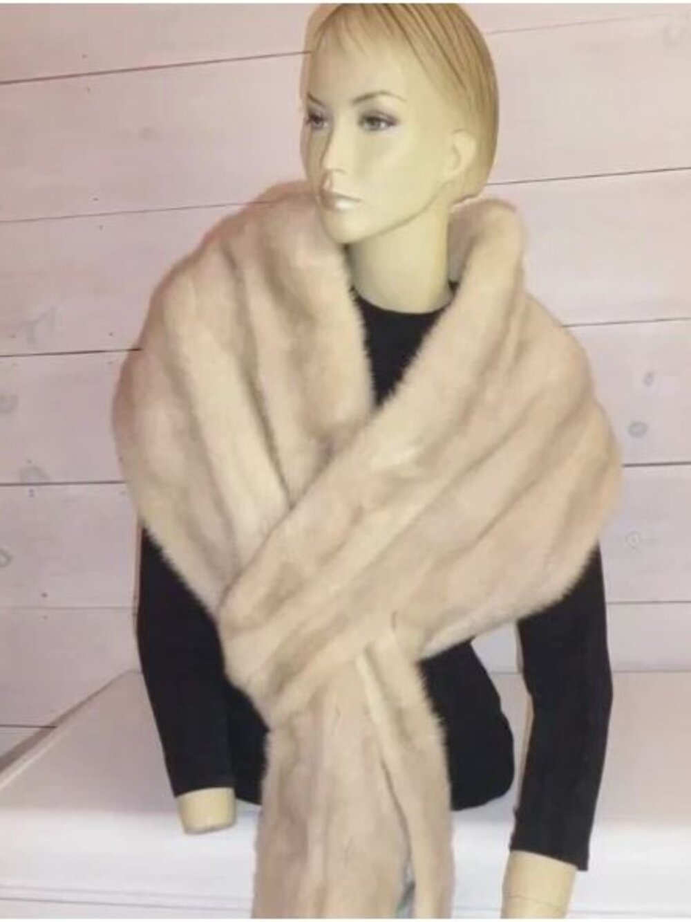 Christian Dior Original Blonde Mink Fur Wrap from Holt Renfrew